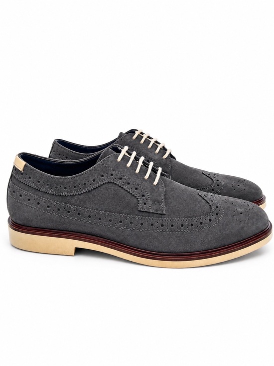 Paisley & Gray Other - Paisley & Gray Telford Men’s Gray Suede Wingtip Oxford Dress Shoes Size 10.5